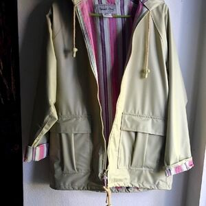 Striped Lined Hooded Jacket